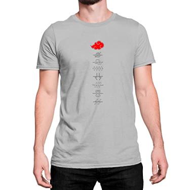 Imagem de Camiseta T-Shirt Anime Naruto Akatsuki Mambros Renegados Cor:Cinza;Tamanho:M;Gênero:Unissex
