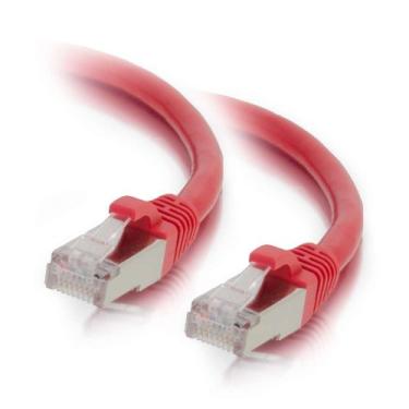 Imagem de C2G Cabo 00849 Cat6 - Cabo de rede Ethernet blindado Snagless, vermelho (2,43 metros)