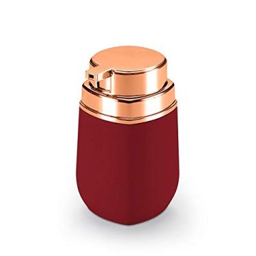 Imagem de kit banheiro vermelha/dourado