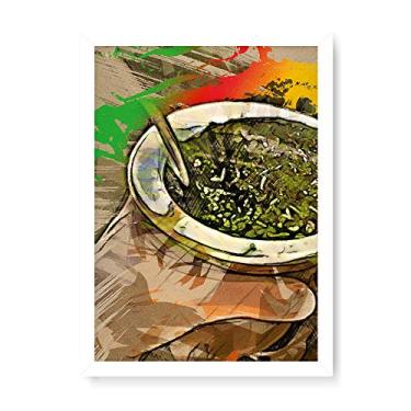 Imagem de Arte Maníacos Quadro Decorativo Chimarrão Desenho - 23x16,25cm (Moldura caixa em laca branca)