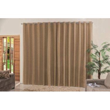 Imagem de CORTINA BLACKOUT LINHO PARA VARÃO SIMPLES 2,00 X 1,70 SALA E QUARTO - BEGE