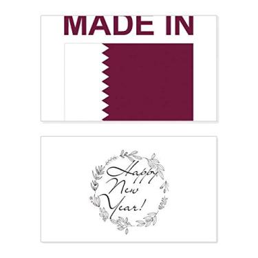 Imagem de Made in Qatar Country Love New Year Festival Cartão de felicitações Bless Message Present