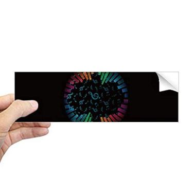 Imagem de DIYthinker Rabow Rotatg Notas musicais preto retangular para-choque adesivo para janela de notebook