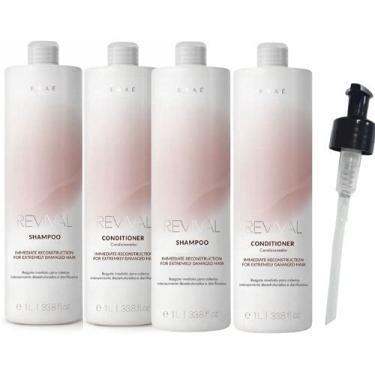 Imagem de Brae Revival Kit Com 2 Shampoos 1L + 2 Condicionadores 1L + Pump
