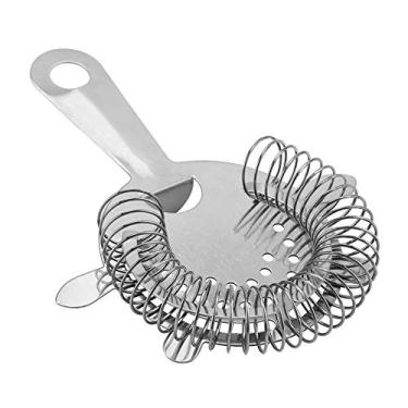 Imagem de Coador de bebidas, coador de coquetel, simples de usar, prático filtro de coquetel, aço inoxidável 304 cor prata para acessórios de coquetel, ferramentas de coquetel
