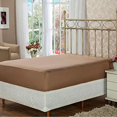 Imagem de LENÇOL DE BAIXO COM ELÁSTICO SOFT TOUCH KING 193X203X40 CAFÉ