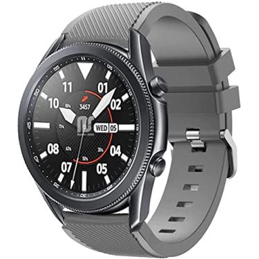 Imagem de Nandos-Store - Pulseiras de Rajadas Silicone 22mm compatível com Galaxy Watch 3 45mm - Galaxy Watch 46mm - Gear S3 Frontier - Amazfit GTR 47mm - Amazfit GTR 2 / GTR 3 / GTR 4 (22mm, Cinza)