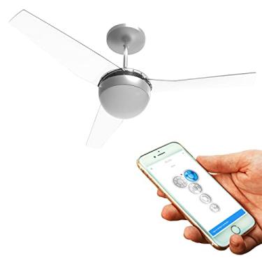 Imagem de Aliseu Ventilador de teto Jet BL 220V Cont Remoto+Cont Parede+App Bluetooth