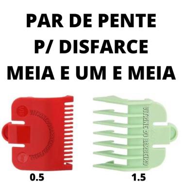 Imagem de 2 Pentes Kit Disfarce Meia E Um E Meia Para Máquinas Kemei!!