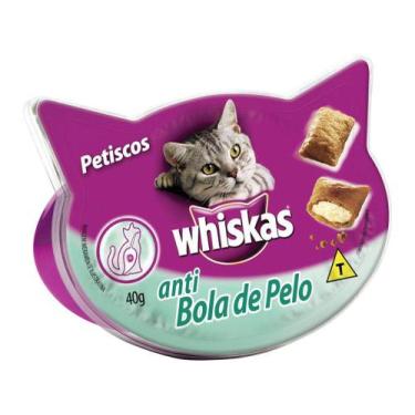 Imagem de Petisco Para Gato Adulto Whiskas Anti Bola De Pelo - 40G