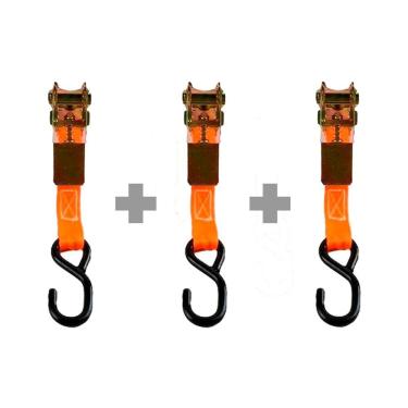 Imagem de Kit Cinta e Catraca Fechada para Amarração de Cargas 800Kg - 3Un