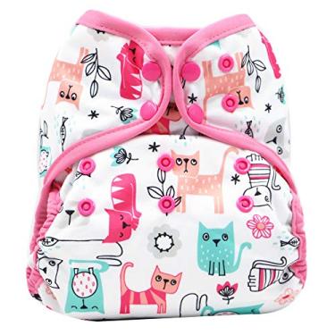 Imagem de Capa de fralda para bebê recém-nascido, reutilizável, lavável, ajustável (C13)