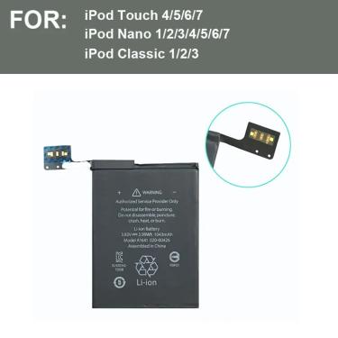 Imagem de Bateria de substituição para iPod touch 7  6  5  4  7  6  5  4  3  2  1  clássico 3  2  1  a1641