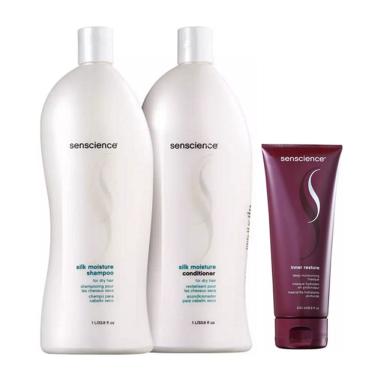 Imagem de Senscience Silk Moisture Shampoo+Condicionador 1L+Máscara Inner Restore Deep Moisturizing 200ml