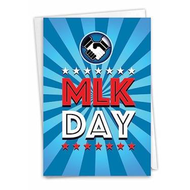 Imagem de The Best Card Company - Cartão de papel do dia de Martin Luther King Jr. com envelope de 12 x 18 cm (1 cartão) MLK Jr. Day C10261MKG