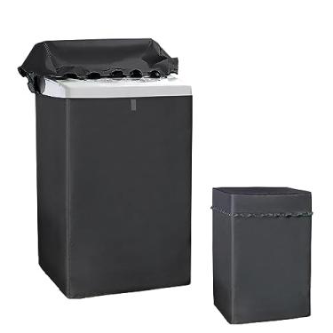 Imagem de Tampa de máquina de lavar portátil para roda, capa de máquina de lavar roupa de carga superior, máquina de lavar e secar à prova d'água, capa de proteção à prova d'água, protetor de aparelho de lavagem (S-21D20W33H)