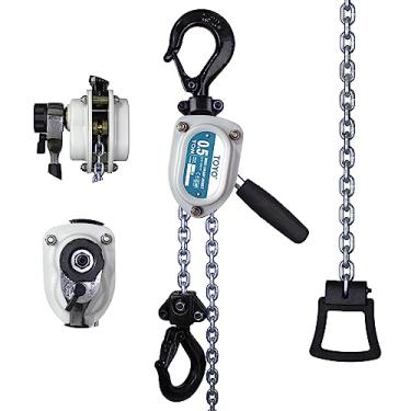 Imagem de Mini talha de corrente 499.0 kg TOYO guincho de alavanca manual 1/2 tonelada mini extrator 3 m alavanca manual talha de corrente 3M vem junto bloco de alavanca de catraca garagens armazém máquinas