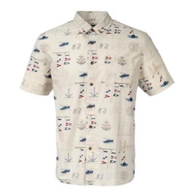 Imagem de Bimini Bay Outfitters LTD The Weekender Series Camisa de pesca de botão de manga curta, Nautique, XXG