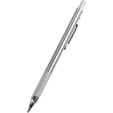 Imagem de Lápis automático, lápis móvel, lapiseira de aço inoxidável, lápis mecânicos de metal para casa, escola, material de escritório