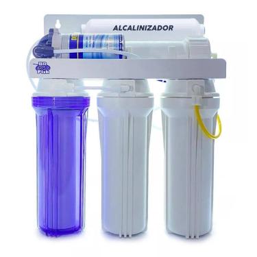 Imagem de Filtro Osmose Reversa Bomba Alcalinizador Residência 100Gpd