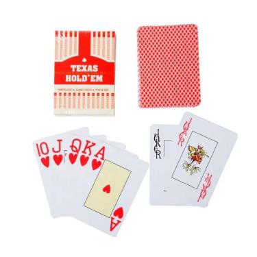 Imagem de Baralho Resistente A Água Anti Rasgo Carta Vermelha Truco Poker