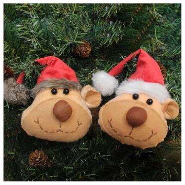 Imagem de Enfeite Pendente Para Árvore De Natal Ursinho 15cm 8 Unidades