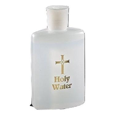 Imagem de Garrafa de Água Sagrada com Bico Giratório - Holy Water Bottle with Flip Spout - 4 Onças - Vidro - Reutilizável - Uso Religioso (Água Benta) - Cerimônias Religiosas, Igrejas