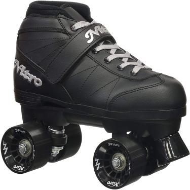 Imagem de Epic Skates Patins Super Nitro para uso interno/externo Quad Speed, juvenil 5, preto