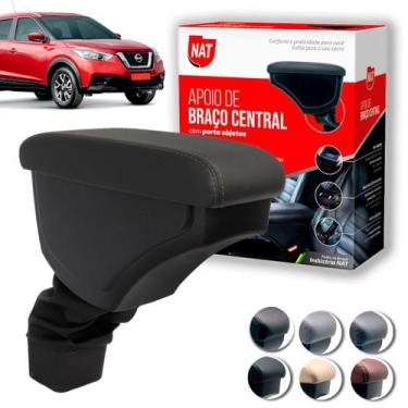 Imagem de Apoio de Braço Kicks Ano 2016 Até 2023 C/ Porta Objeto - Nat, Grafite 