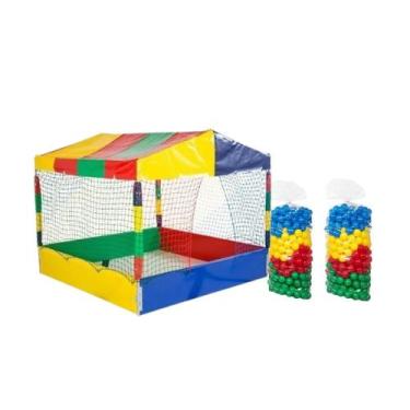 Imagem de Kit Piscina de Bolinhas Quadrada 1,50m 1000 Bolinhas - Rotoplay Brinqu