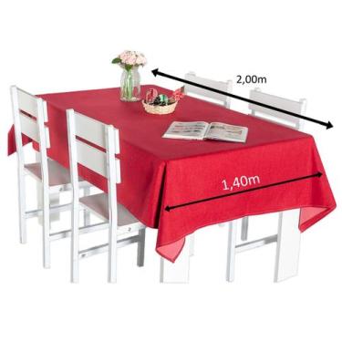 Imagem de Toalha De Mesa Decorativa 6 Lugares Vermelha Ceia De Natal - Armazém d