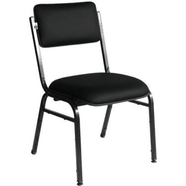 Imagem de Cadeira Empilhável para Auditórios Linha Hotel Smart Preto - Design Of
