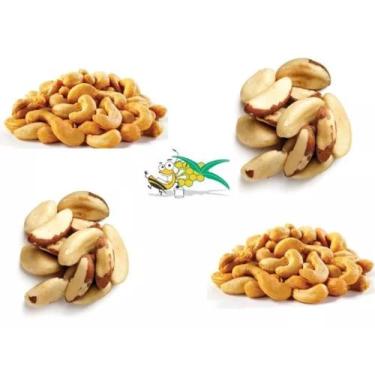 Imagem de Castanha de Caju 1 kg e Castanha do Para 1kg Novas e Crocantes. embala