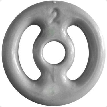 Imagem de Anilha Emborrachada 2 Kg - Cinza - BOX INGÁ