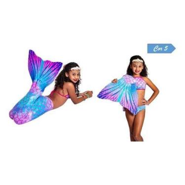 Imagem de Calda De Sereia + Nadadeira + Top (tambebê-infantil-adulto) - Rey Shop