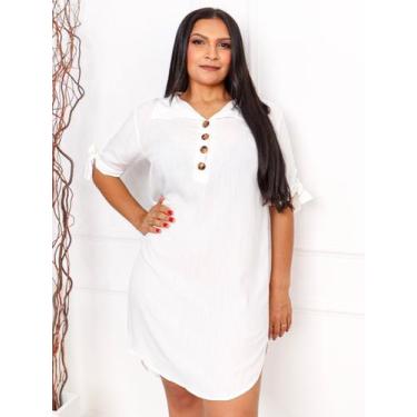Imagem de Vestido Chemise Feminino Camisao Viscolinho Chamise - Rezes Moda, 294-
