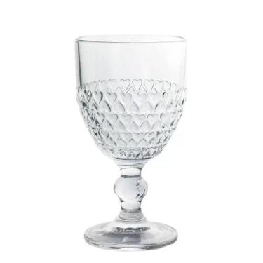 Imagem de Taça de Vidro Coração Cor Transparente  para Água Lyor 330ml