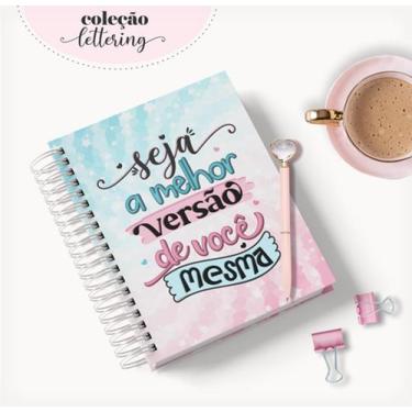 Imagem de Caderno Personalizado LETTERING 60 Folhas 15,5x21,5 Cm - Mel'art Papel