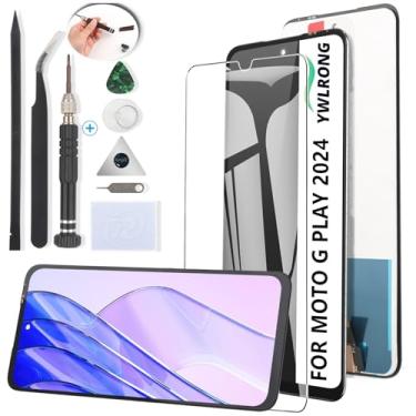 Imagem de YWLRONG Substituição de tela para Motorola Moto G Play 2024 para Moto G Play 2024 XT2413 Display LCD Touch Screen Digitalizador Substituição com ferramentas (preto)
