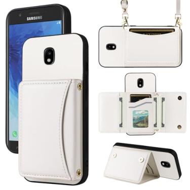 Imagem de Furiet Capa carteira para Samsung Galaxy J3 Orbit J 3 Star 2018 3J Achieve com alça transversal de couro PU porta-cartão à prova de choque resistente capa para celular para J3V V 3ª geração SM J337A