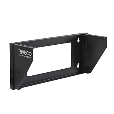 Imagem de RIVECO Rack de suporte de parede 3U para rede | Suportes de servidor pequenos de 30 a 45 kg com carga pesada reforçada Montagem vertical e horizontal para equipamentos de TI e estúdio de 48 cm.