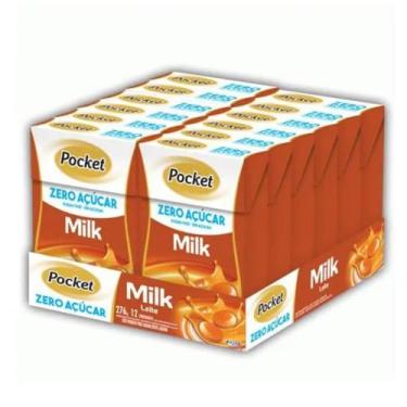 Imagem de Bala Pocket Zero Açucar Sabor Leite Pacote Com 12 Caixinhas - Riclan