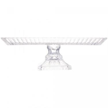 Imagem de Travessa de mesa retangular  lys de vidro com pé wolff