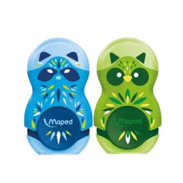 Imagem de Apontador com Borracha Loopy Mini Cute Unidade/Kit Maped, KIT 2 (AZUL 