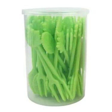 Imagem de Paliteiro com 40 Palitos de Plástico Decoração Enfeite Mesa - Clink, V