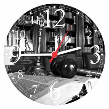 Imagem de Relógio De Parede Direito Advogados Martelo Justiça Escritórios Salas 