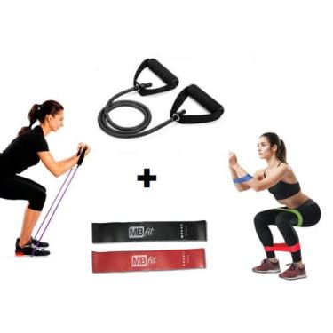 Imagem de Extensor Elastico Forte + Mini Band Thera Band Extra Forte - Mb Fit