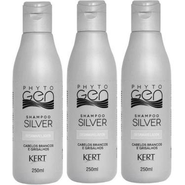 Imagem de Kert Kit c/3 Shampoo Phytogen Silver Desamarelador 250ml