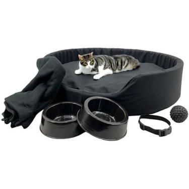Imagem de Kit Pet Pequeno Cama Europa com Mantinha e Acessórios Fofos - Supri Pe