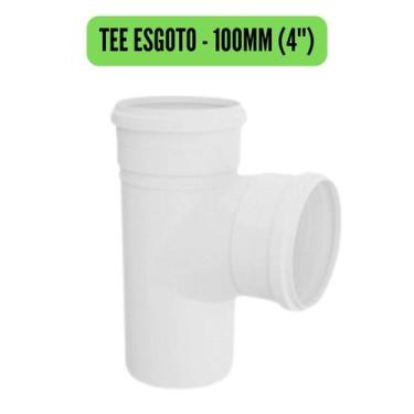 Imagem de Conexões de Esgoto 100mm 4" Branco/Cotovelo/Luva/Tee/Caps/Junção/Luva 